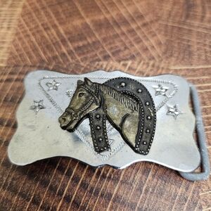 Vintage equestrian belt buckle